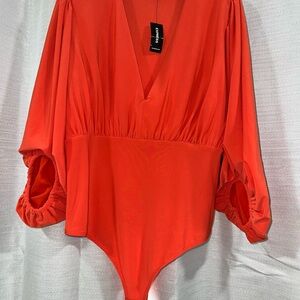 Express Vibrant Orange Bodysuit